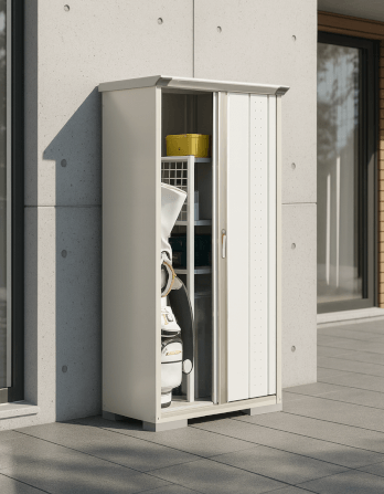 ตู้เก็บของกลางแจ้ง TAKUBO GP95A FULL SHELF สี SILK WHITE_4