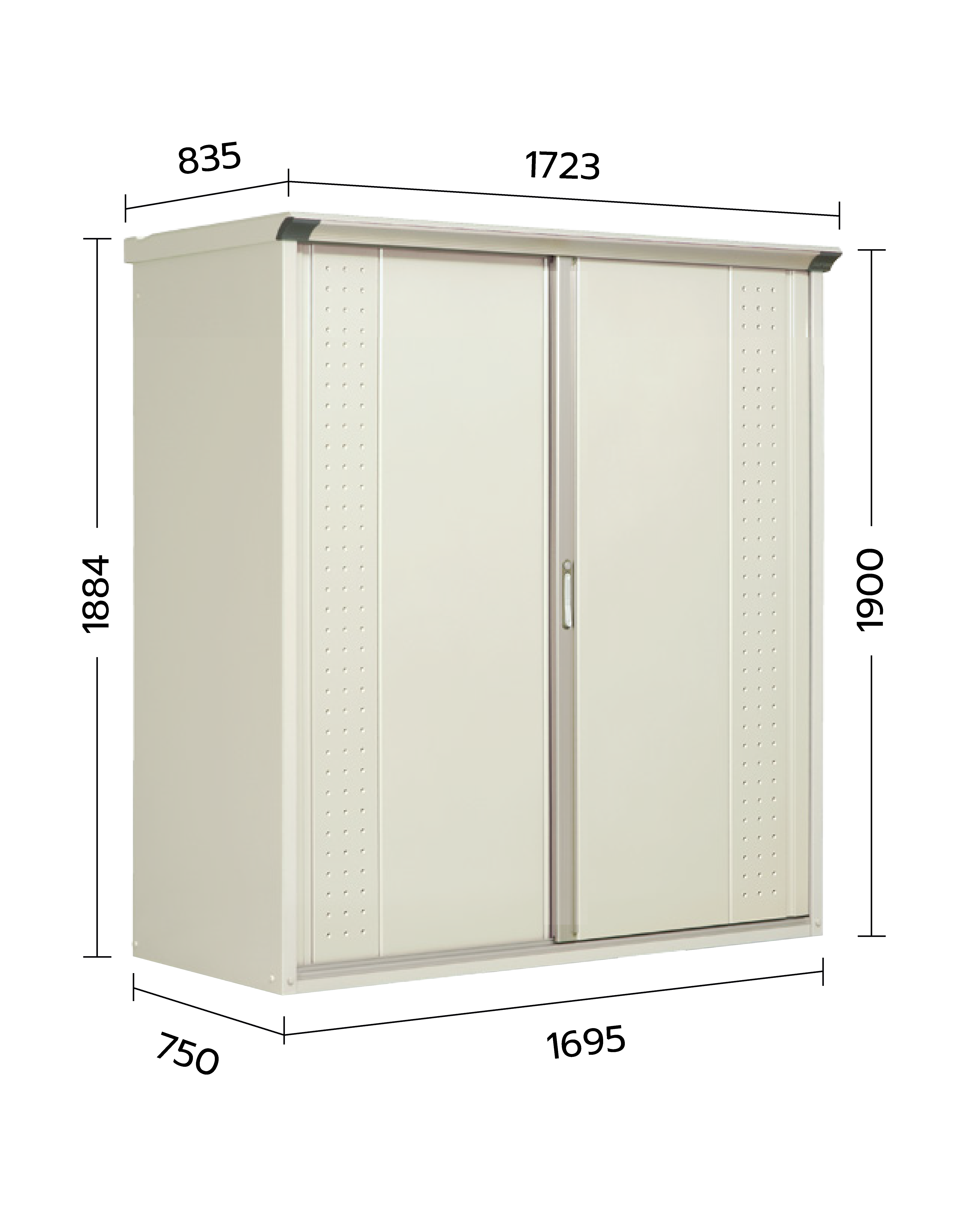 ตู้เก็บของกลางแจ้ง TAKUBO GP177A TALL SPACE สี MOON WHITE