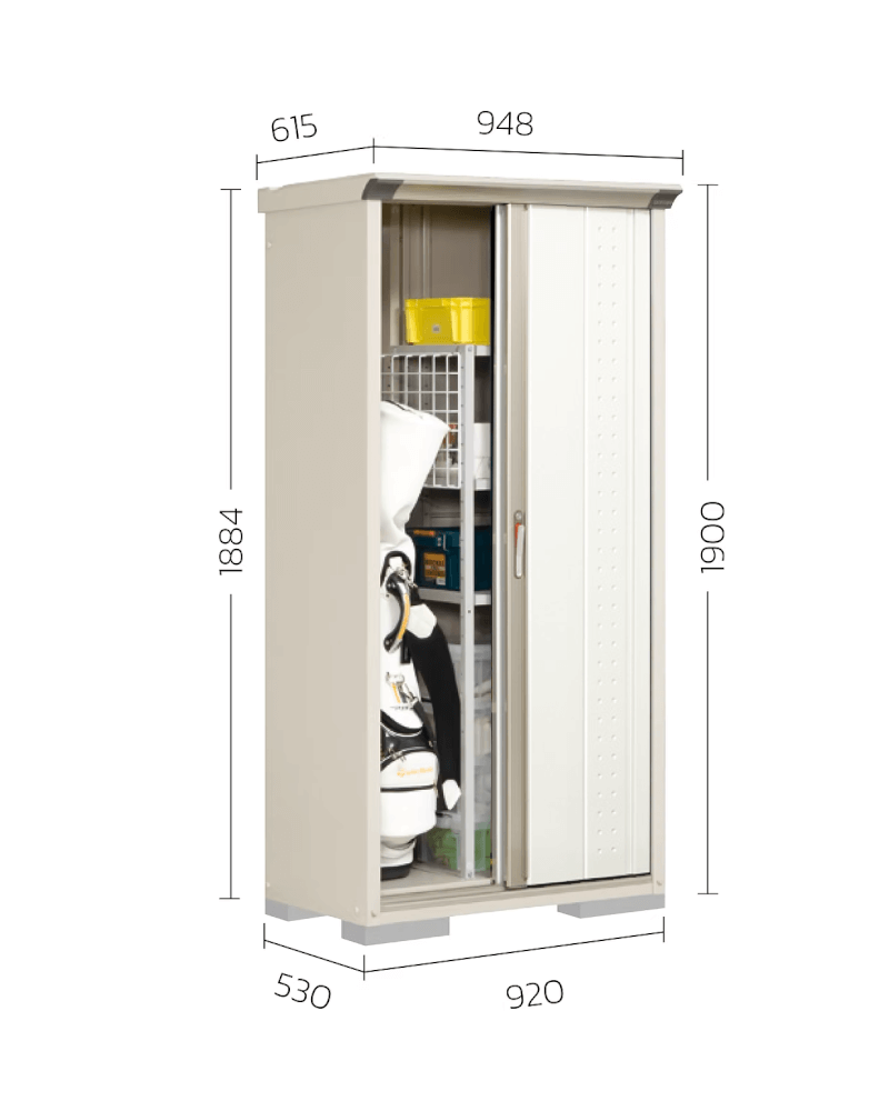 ตู้เก็บของกลางแจ้ง TAKUBO GP95A FULL SHELF สี SILK WHITE