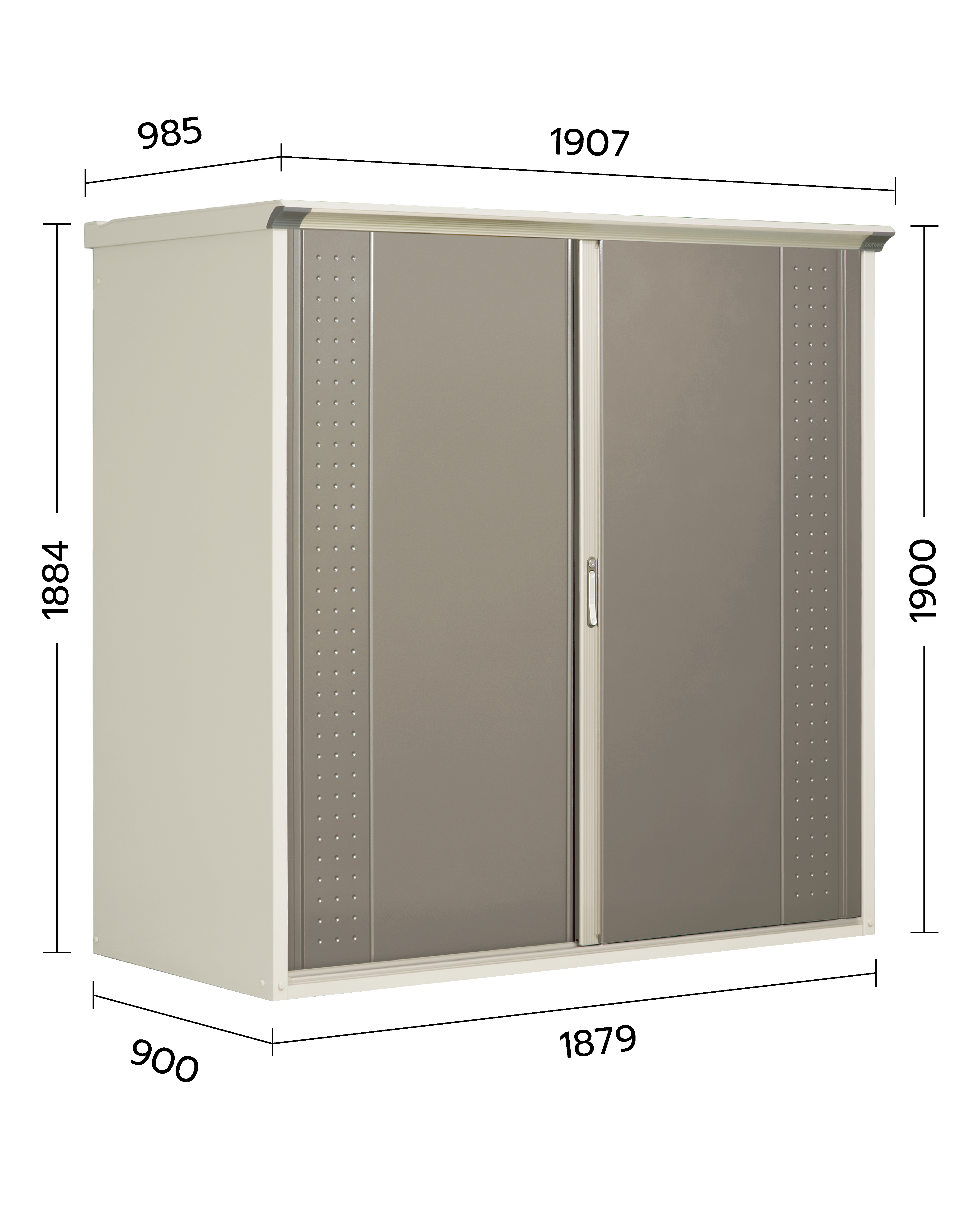 ตู้เก็บของกลางแจ้ง TAKUBO GP199A FULL SHELF สี CARBON BROWN_2