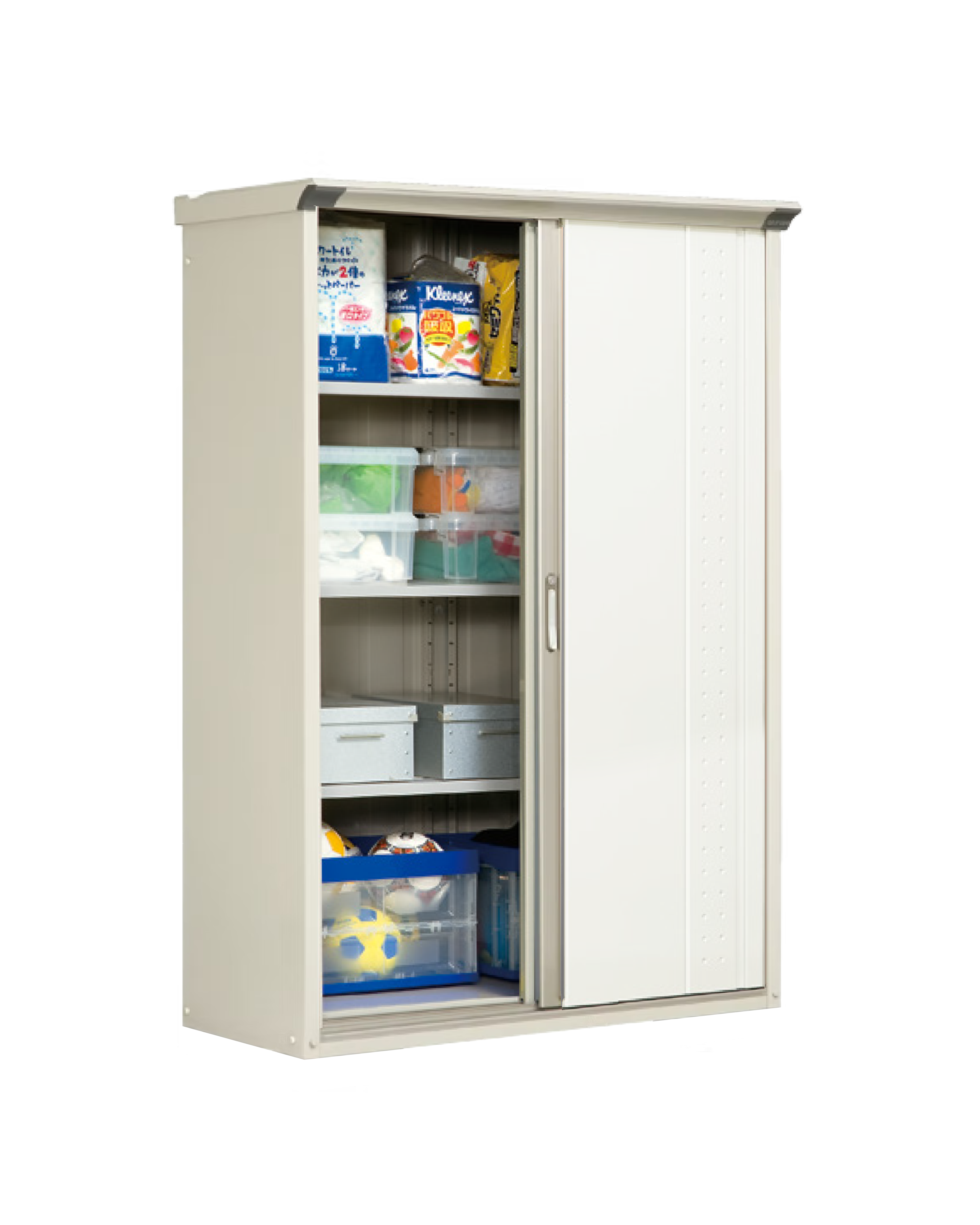 ตู้เก็บของกลางแจ้ง TAKUBO GP135AF FULL SHELF สี SILK WHITE