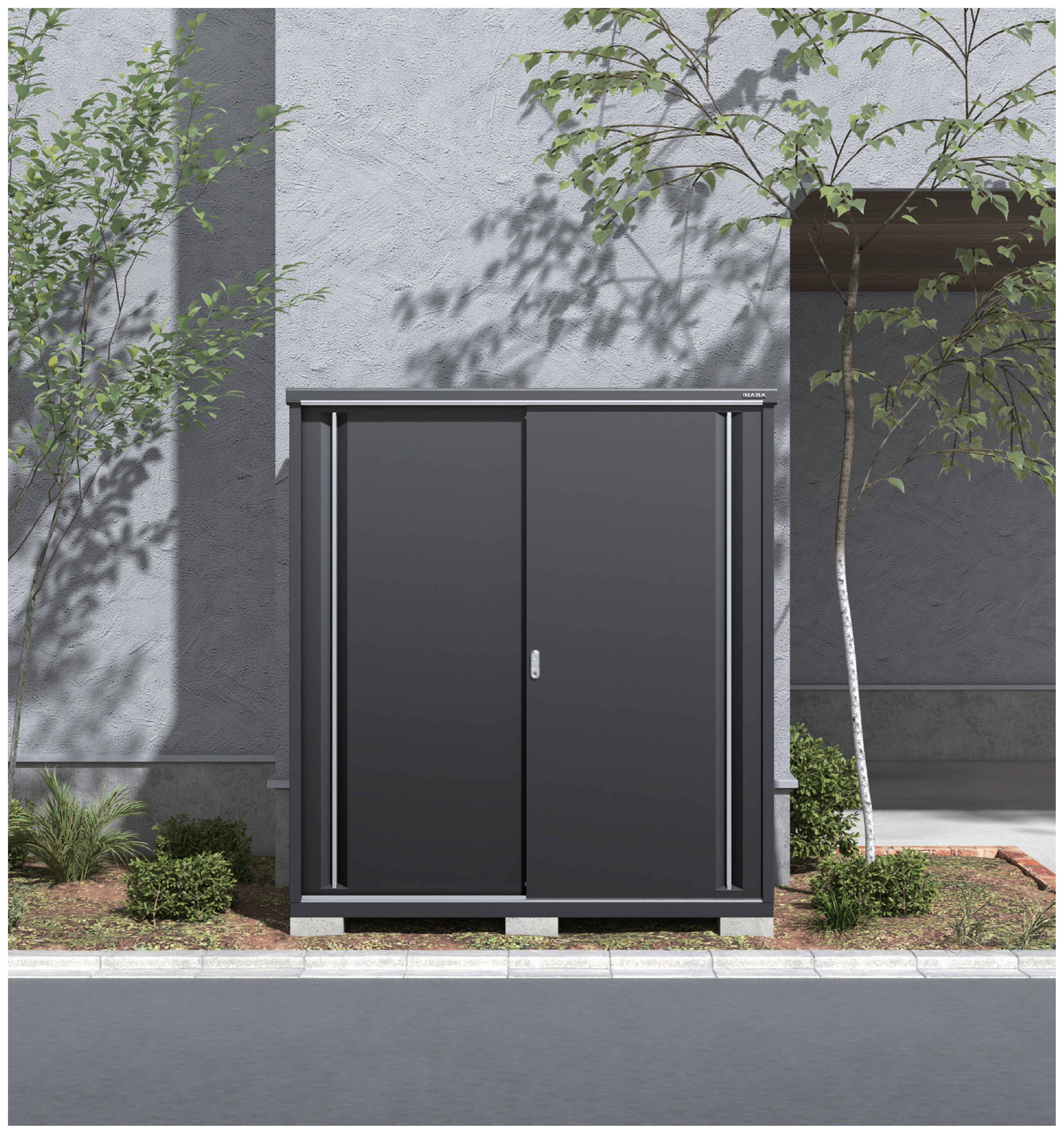 ตู้เก็บของกลางแจ้ง INABA MJX219EF สี FLANNEL GRAY_3