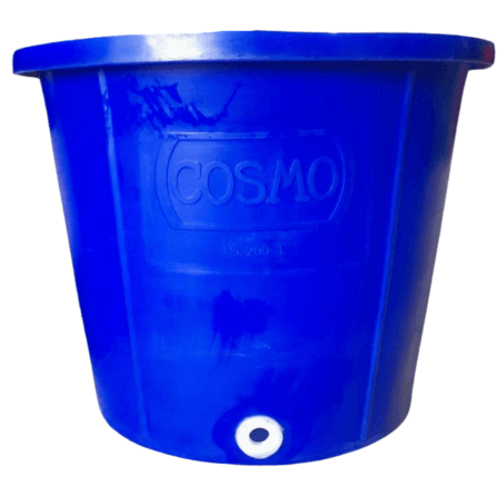 อ่างกลม RTO-200 ลิตร COSMO สีนํ้าเงิน (สูง)_0