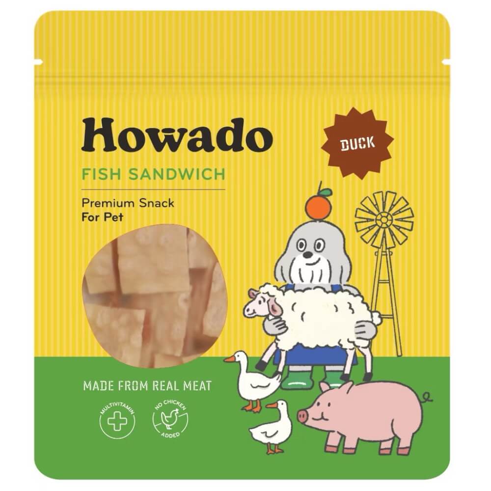 ขนมสุนัข HOWADO แบบแซนด์วิช รสปลาและเนื้อเป็ด 50 กรัม_0
