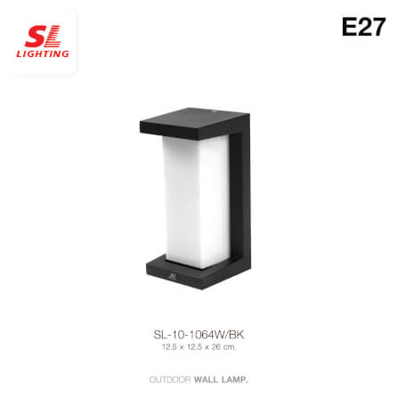 ไฟผนังภายนอก SL LIGHTING 1064 E27 สีดำ_2