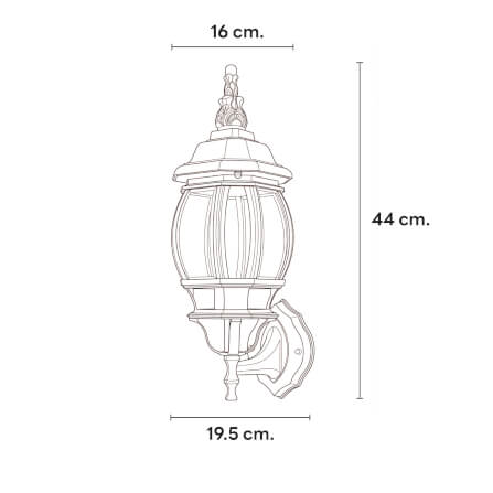 ไฟผนังภายนอก SL LIGHTING 20623W E27 สีดำ_3