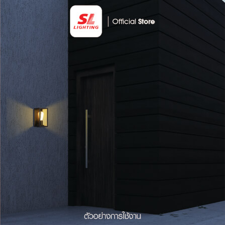 ไฟผนังภายนอก SL LIGHTING 2102W E27 สีดำ_4