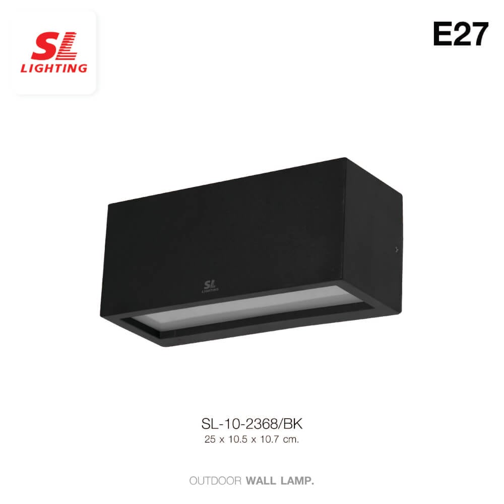 ไฟผนังภายนอก SL LIGHTING 2368 E27 สีดำ
