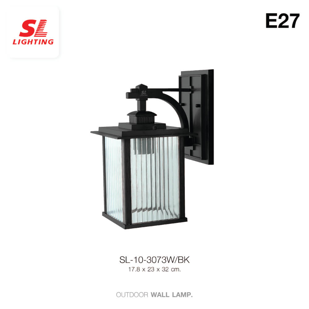 ไฟผนังภายนอก SL LIGHTING 3073W E27 สีดำ
