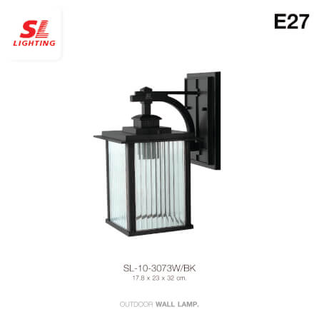 ไฟผนังภายนอก SL LIGHTING 3073W E27 สีดำ_1