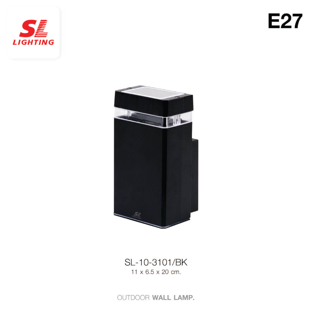 ไฟผนังภายนอก SL LIGHTING 3101 E27 สีดำ