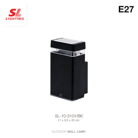 ไฟผนังภายนอก SL LIGHTING 3101 E27 สีดำ_1