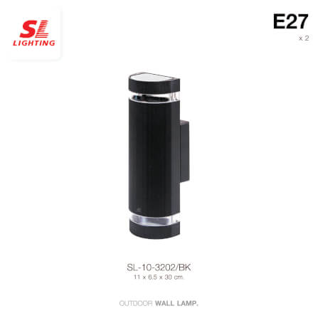 ไฟผนังภายนอก SL LIGHTING 3202 E27 สีดำ_1