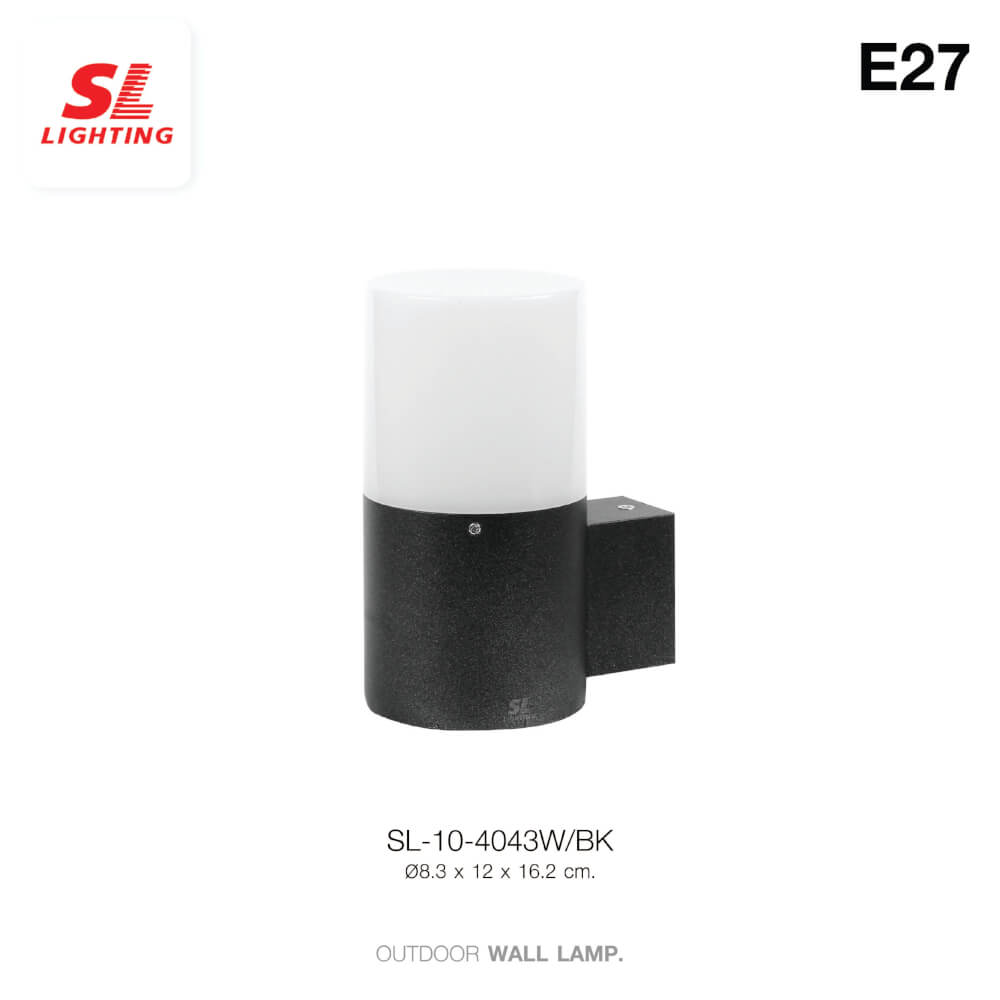 ไฟผนังภายนอก SL LIGHTING 4043W E27 สีดำ