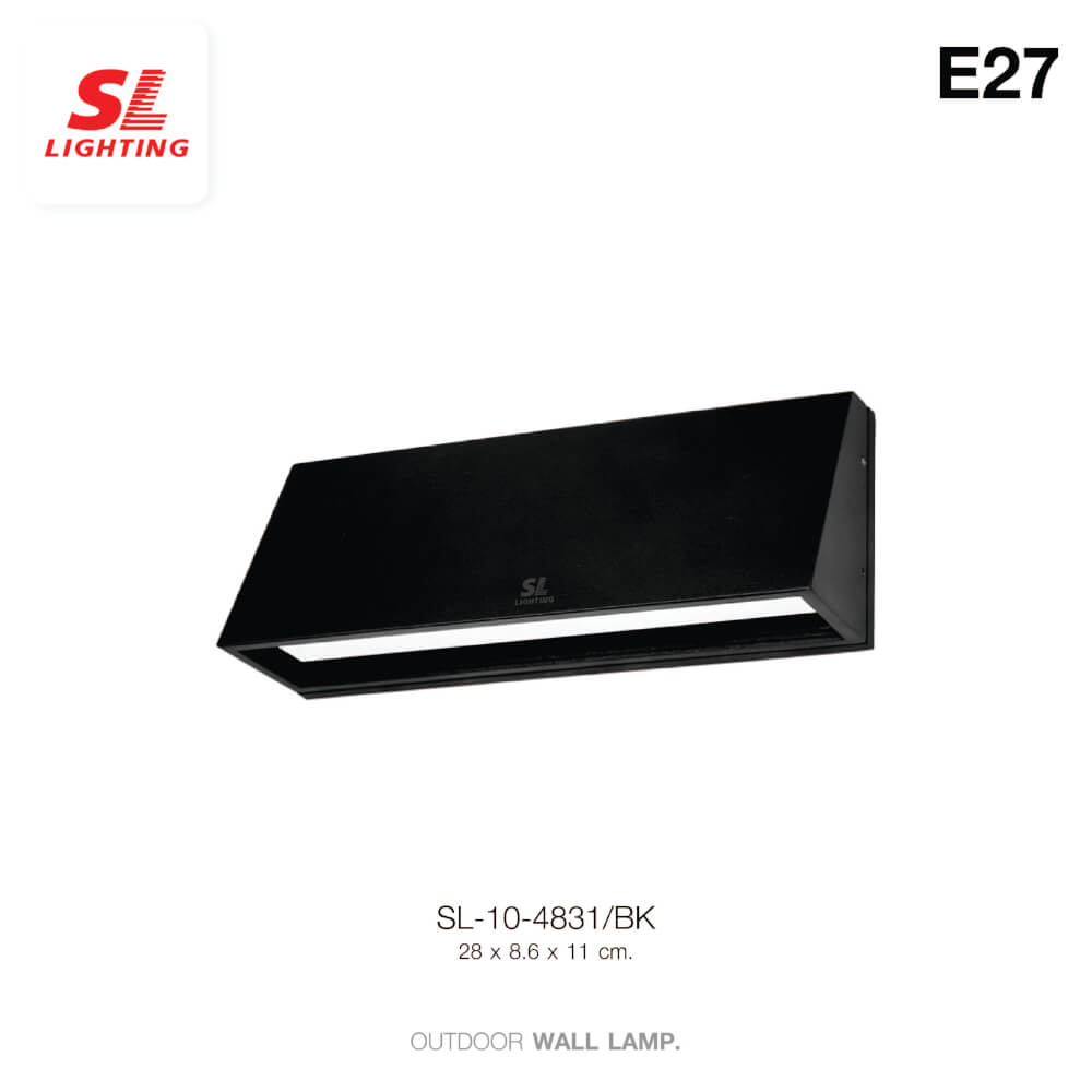 ไฟผนังภายนอก SL LIGHTING 4831 E27 สีดำ
