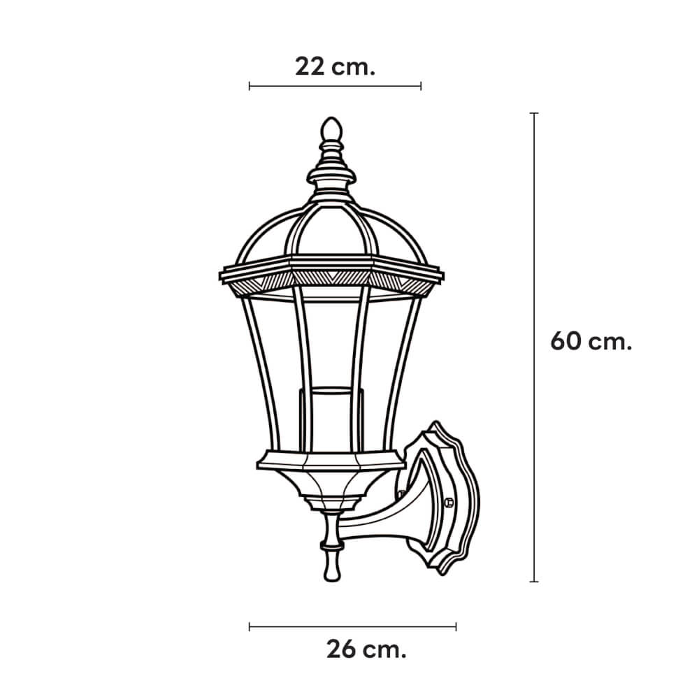 ไฟผนังภายนอก SL LIGHTING 5051W E27 สีดำ