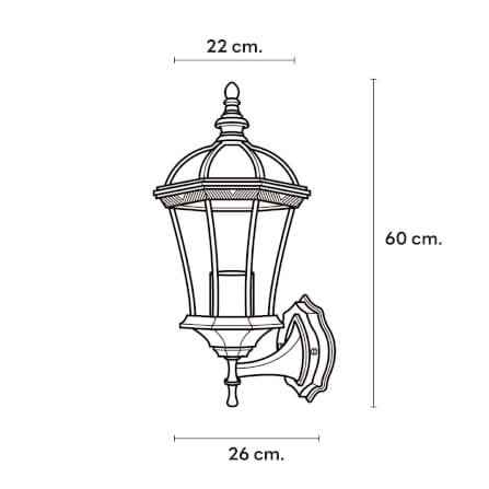 ไฟผนังภายนอก SL LIGHTING 5051W E27 สีดำ_2