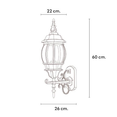 ไฟผนังภายนอก SL LIGHTING 5003WC E27 สีดำ_1