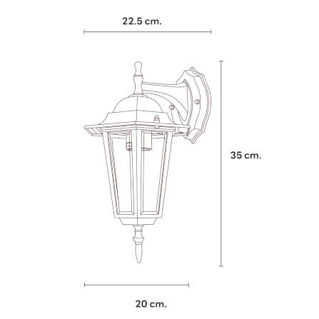 ไฟผนังภายนอก SL LIGHTING 5009W E27 สีดำ_2