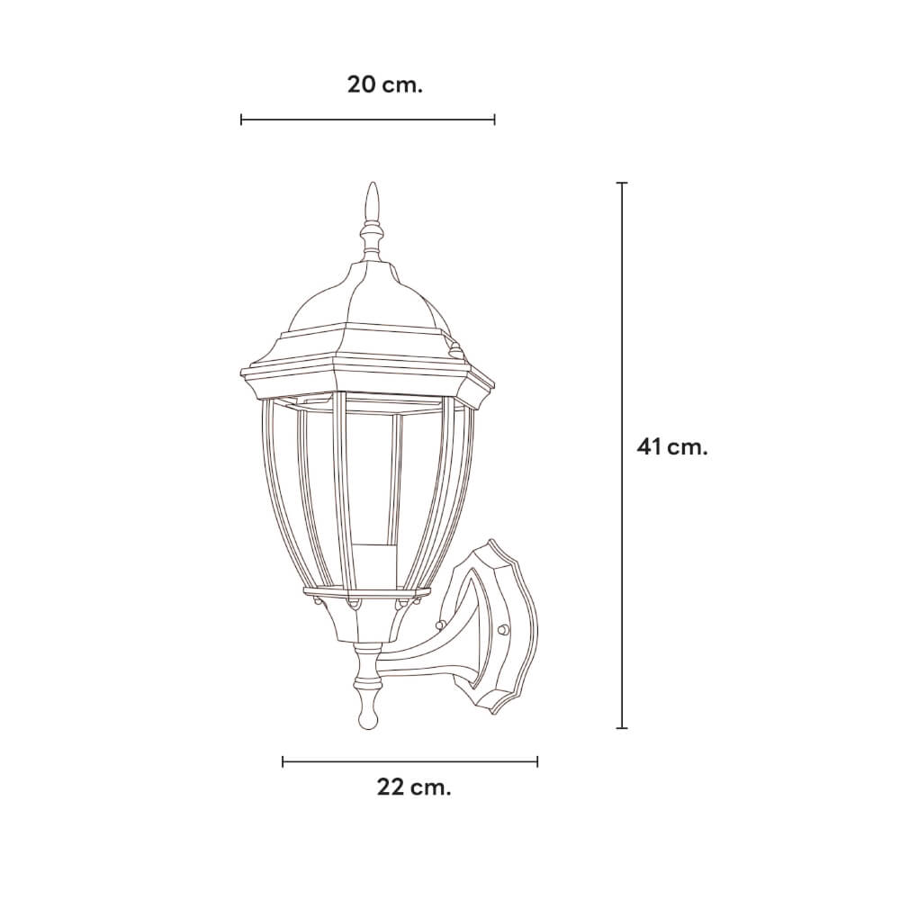 ไฟผนังภายนอก SL LIGHTING 5018W E27 สีดำ