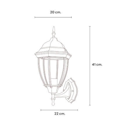 ไฟผนังภายนอก SL LIGHTING 5018W E27 สีดำ_2