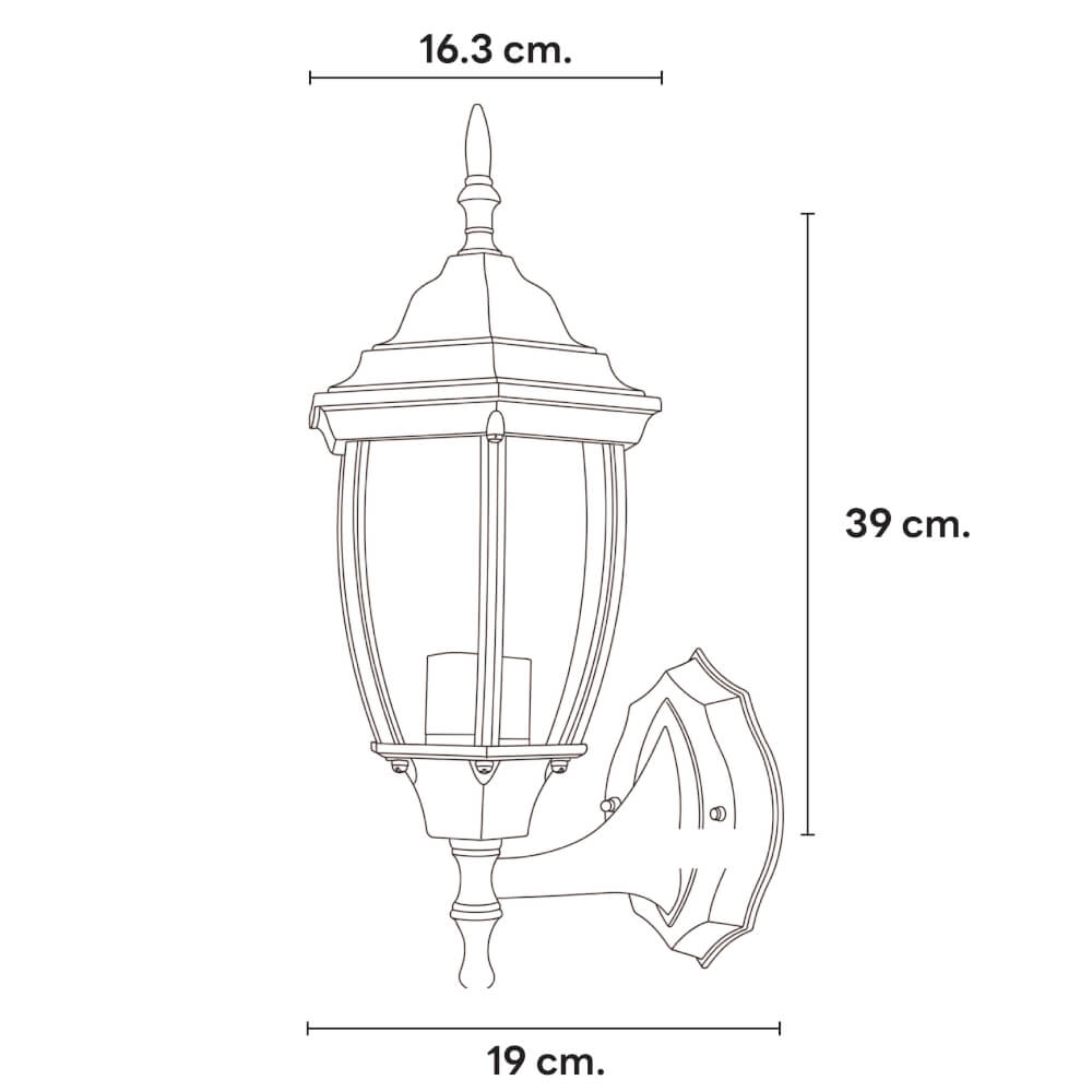 ไฟผนังภายนอก SL LIGHTING 5018W E27 สีดำ