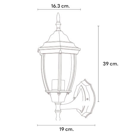 ไฟผนังภายนอก SL LIGHTING 5018W E27 สีดำ_2