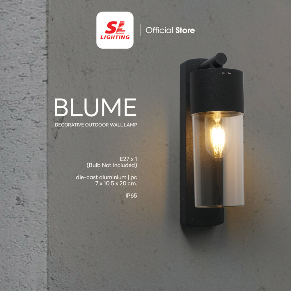 ไฟผนังภายนอก SL LIGHTING B01 E27 สีดำ