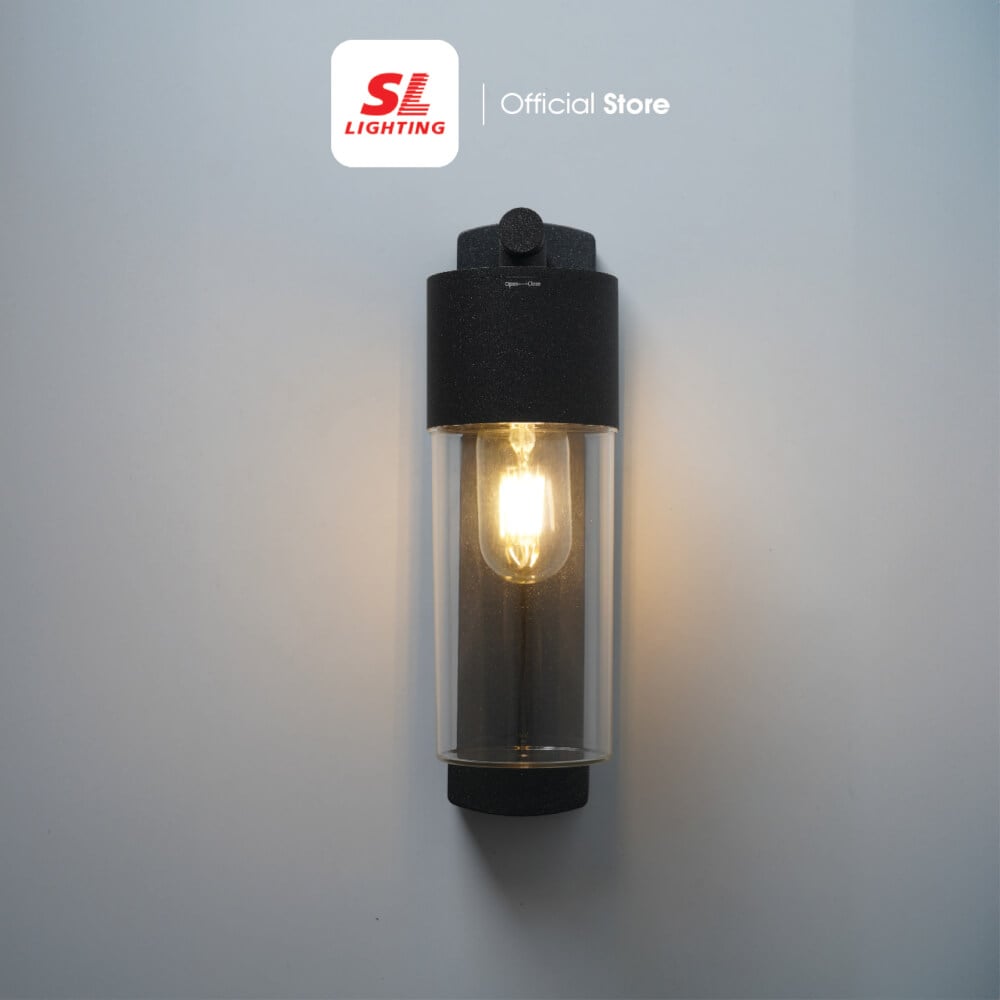 ไฟผนังภายนอก SL LIGHTING B01 E27 สีดำ
