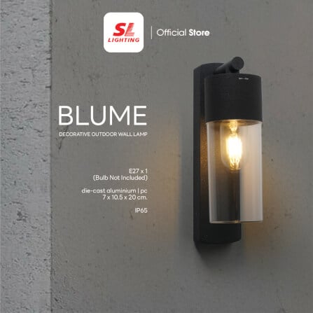 ไฟผนังภายนอก SL LIGHTING B01 E27 สีดำ_5