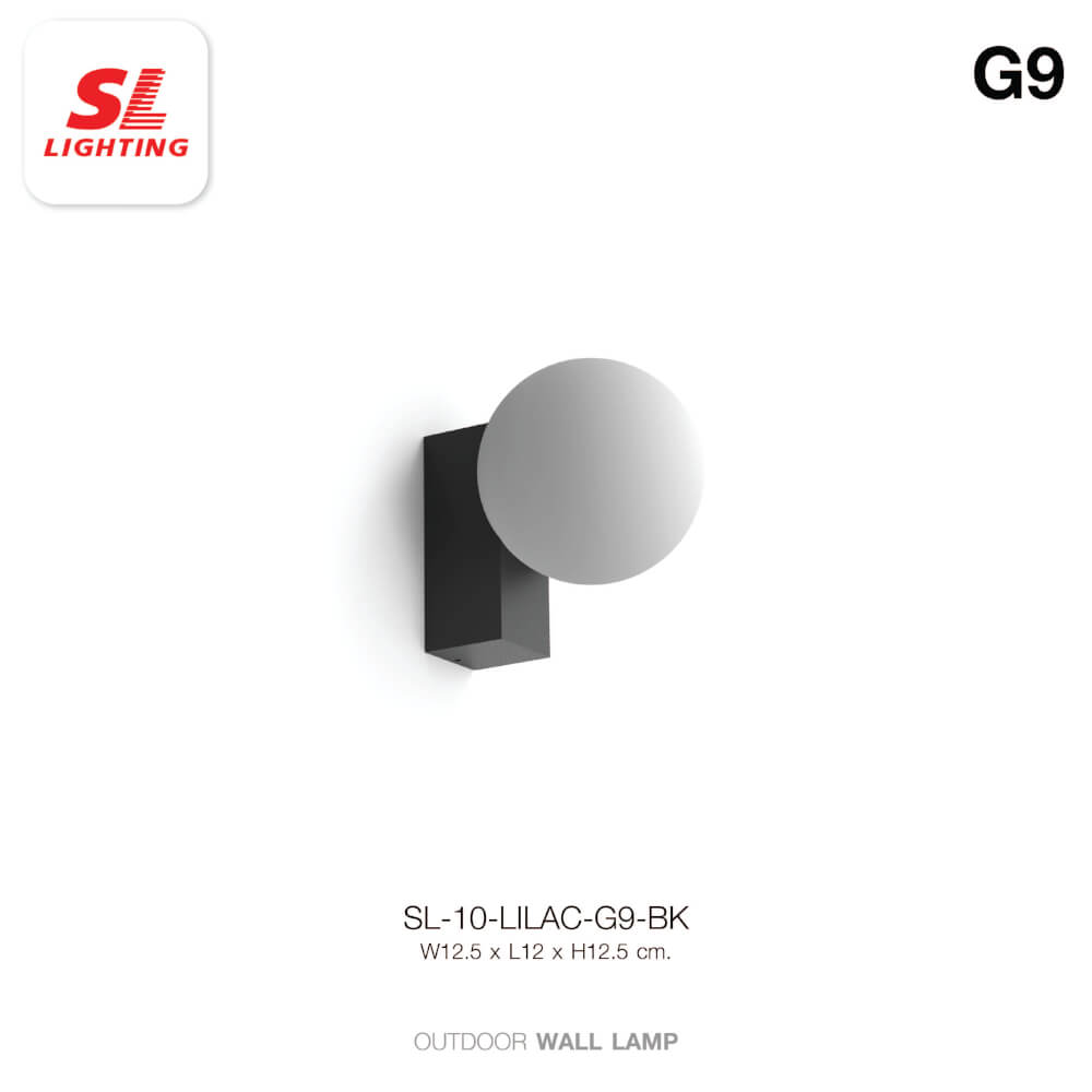 ไฟผนังภายนอก SL LIGHTING LILAC G9 สีดำ