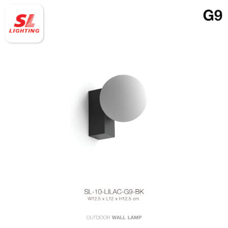 ไฟผนังภายนอก SL LIGHTING LILAC G9 สีดำ_4