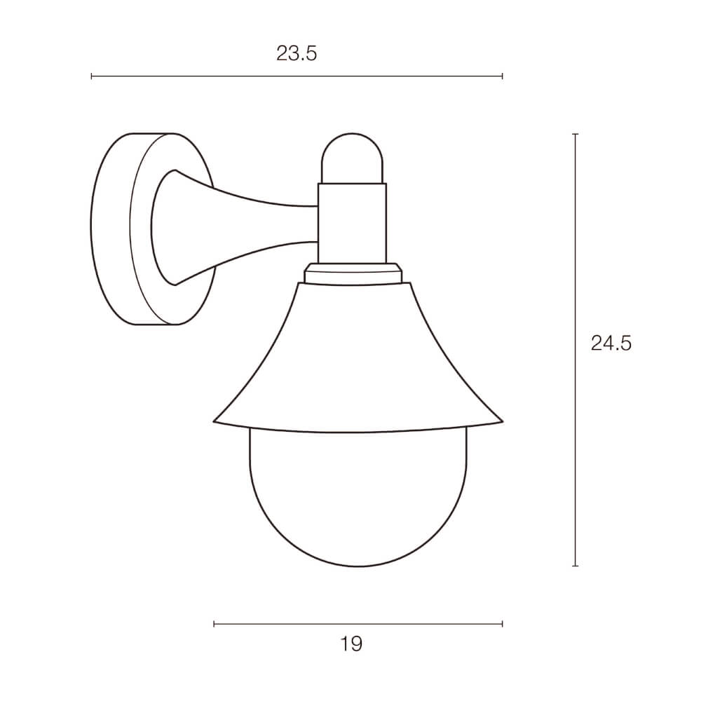 ไฟผนังภายนอก SL LIGHTING OUT-17 E27 สีดำ