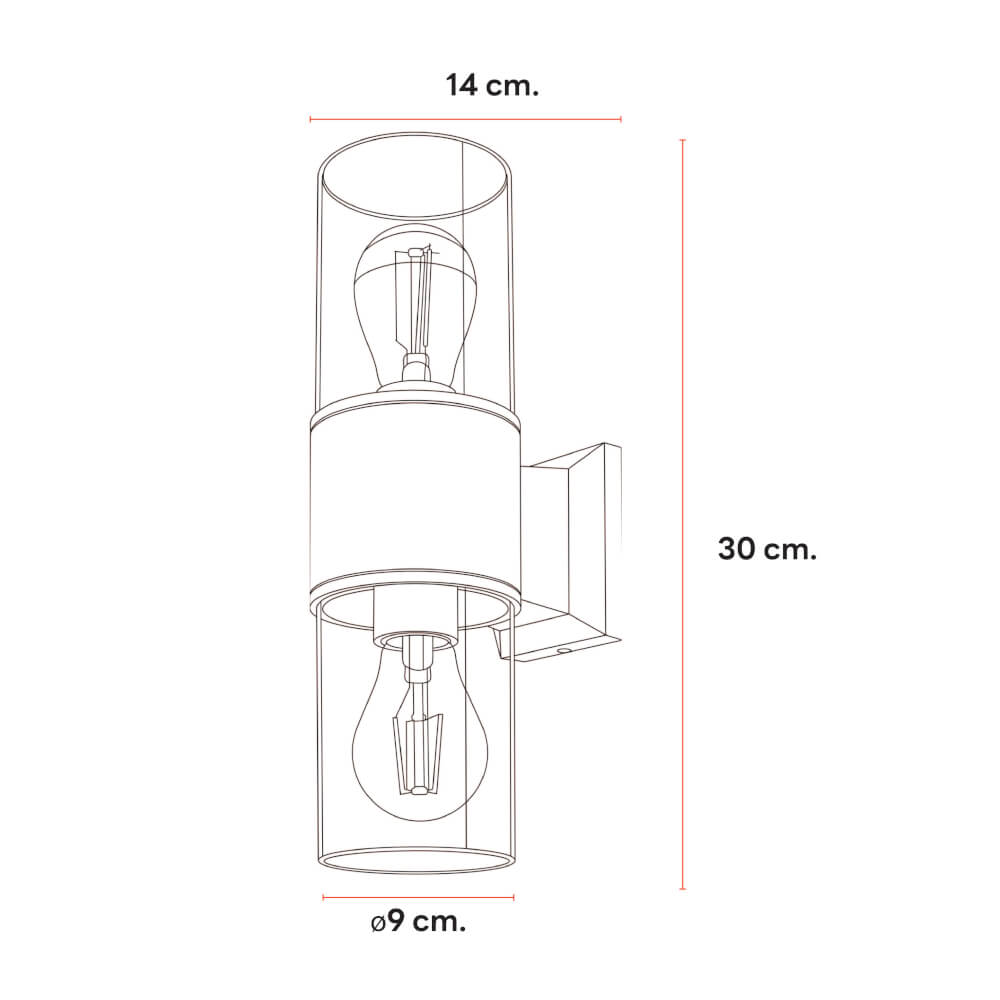 ไฟผนังภายนอก SL LIGHTING PLATRA E27 สีดำ