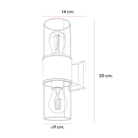 ไฟผนังภายนอก SL LIGHTING PLATRA E27 สีดำ_5