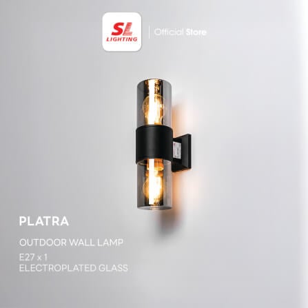 ไฟผนังภายนอก SL LIGHTING PLATRA E27 สีดำ_6