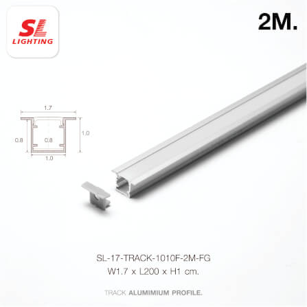 รางไฟเส้นอะลูมิเนียม SL LIGHTING 1010F 2 เมตร สีเทา (แบบฝัง)_4