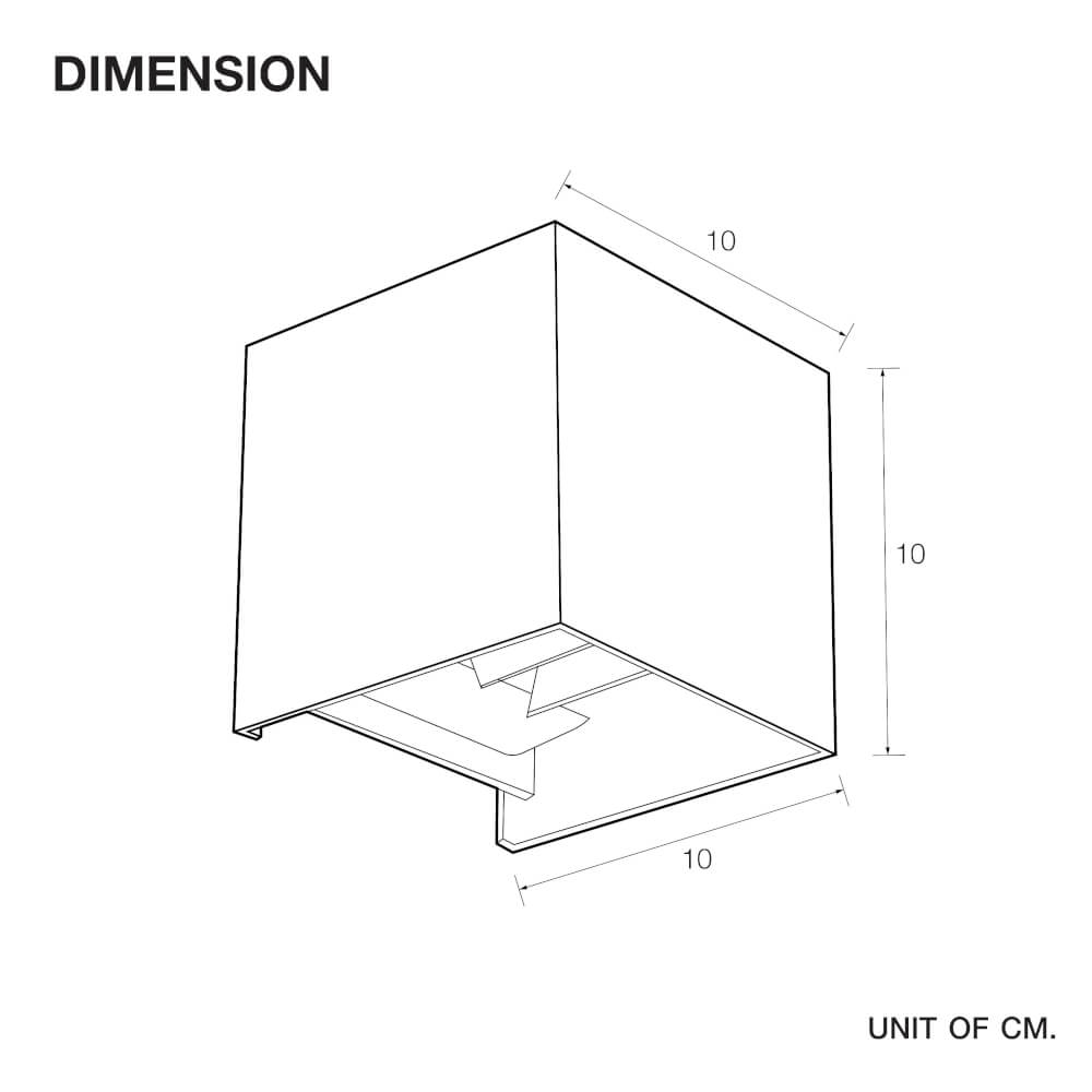 ไฟกิ่งภายนอก LED SL LIGHTING 1071A 3 วัตต์ WARM WHITE สีดำ (ส่อง 2 ทาง)