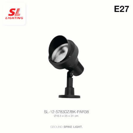 ไฟส่องต้นไม้ SL LIGHTING 5783DZ PAR38 E27 สีดำ_3