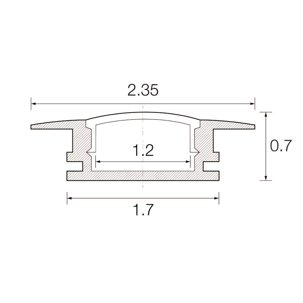 รางไฟเส้นอะลูมิเนียม SL LIGHTING 1202 1 เมตร สีเทา (แบบฝัง)_2
