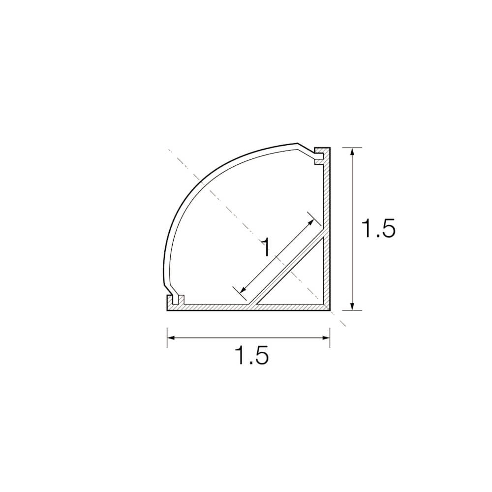 รางไฟเส้นอะลูมิเนียม SL LIGHTING 1203 1 เมตร สีเทา (แบบเข้ามุม)