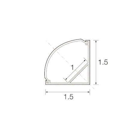 รางไฟเส้นอะลูมิเนียม SL LIGHTING 1203 1 เมตร สีเทา (แบบเข้ามุม)_2