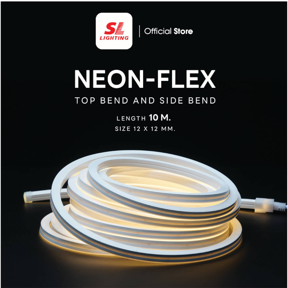 ไฟเส้น LED SL LIGHTING NEON FLEX 1212-NF 9 วัตต์/เมตร WARM WHITE 10 เมตร ไฟออกด้านบน