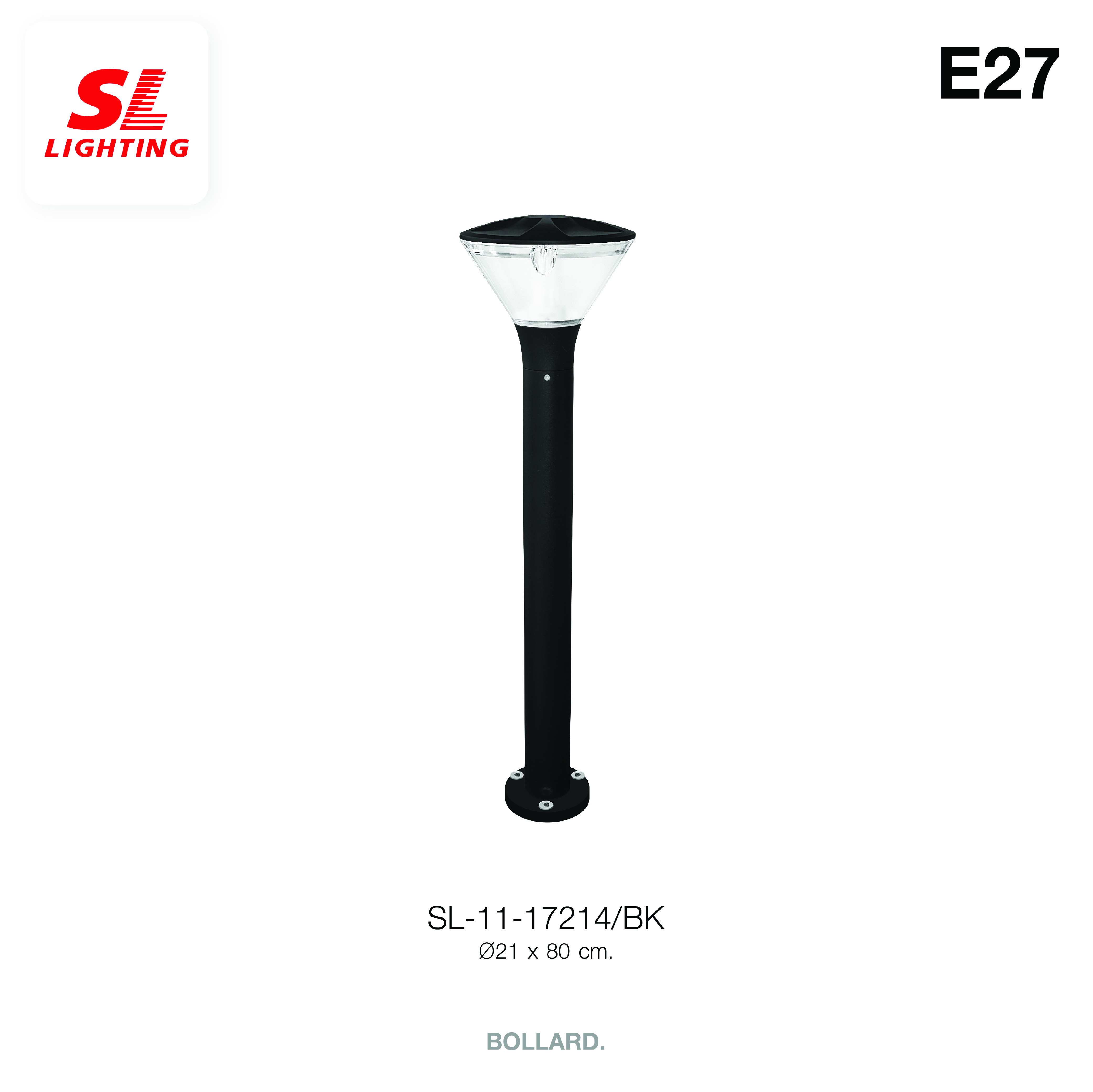 ไฟทางเดิน SL LIGHTING 17214 E27 80 ซม. สีดำ