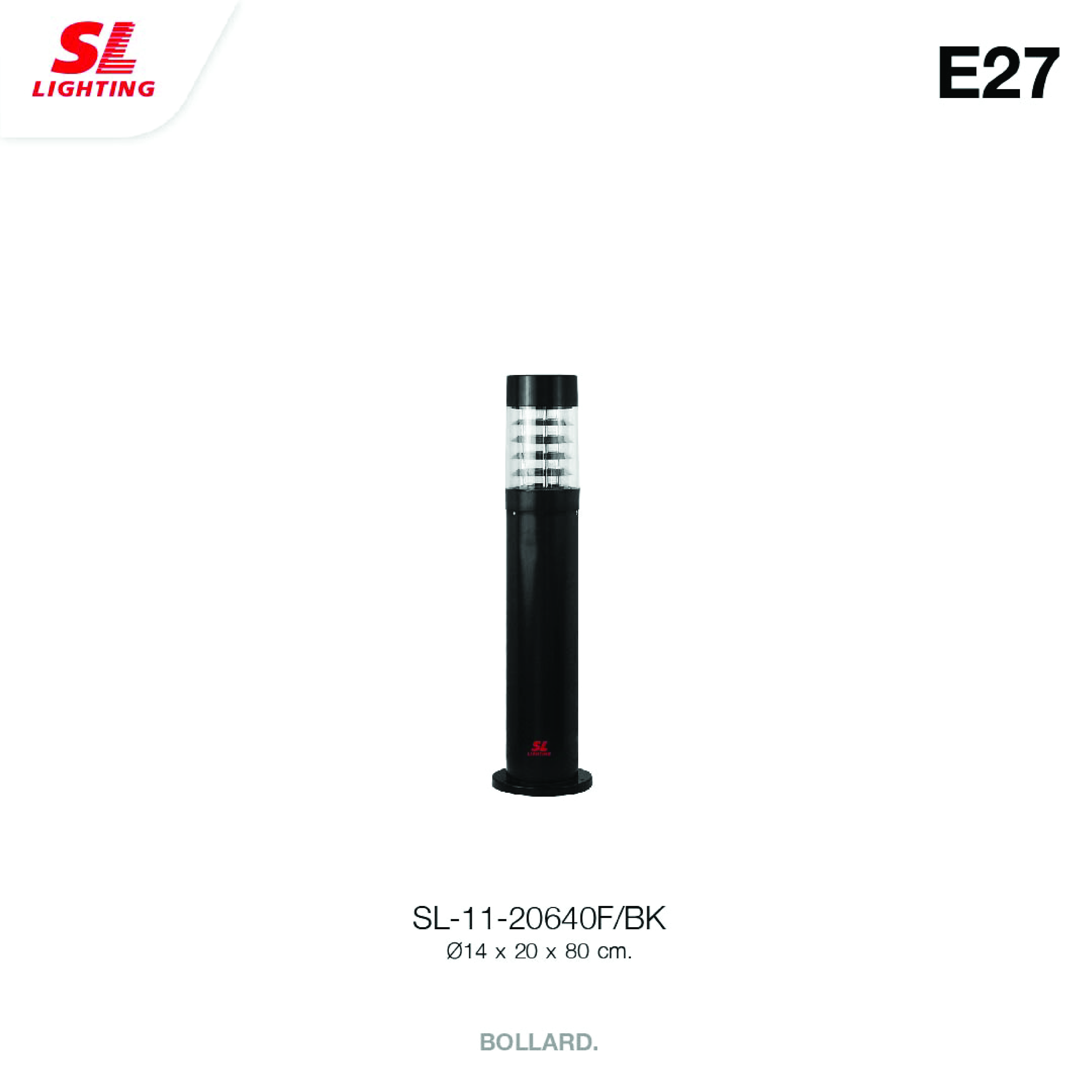 ไฟทางเดิน SL LIGHTING 20640F E27 80 ซม. สีดำ_1