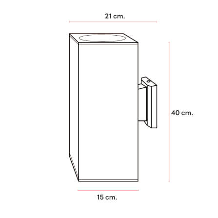 ไฟผนังภายนอก SL LIGHTING 2306 E27 สี่เหลี่ยม สีดำ แบบ 2 ทาง_1