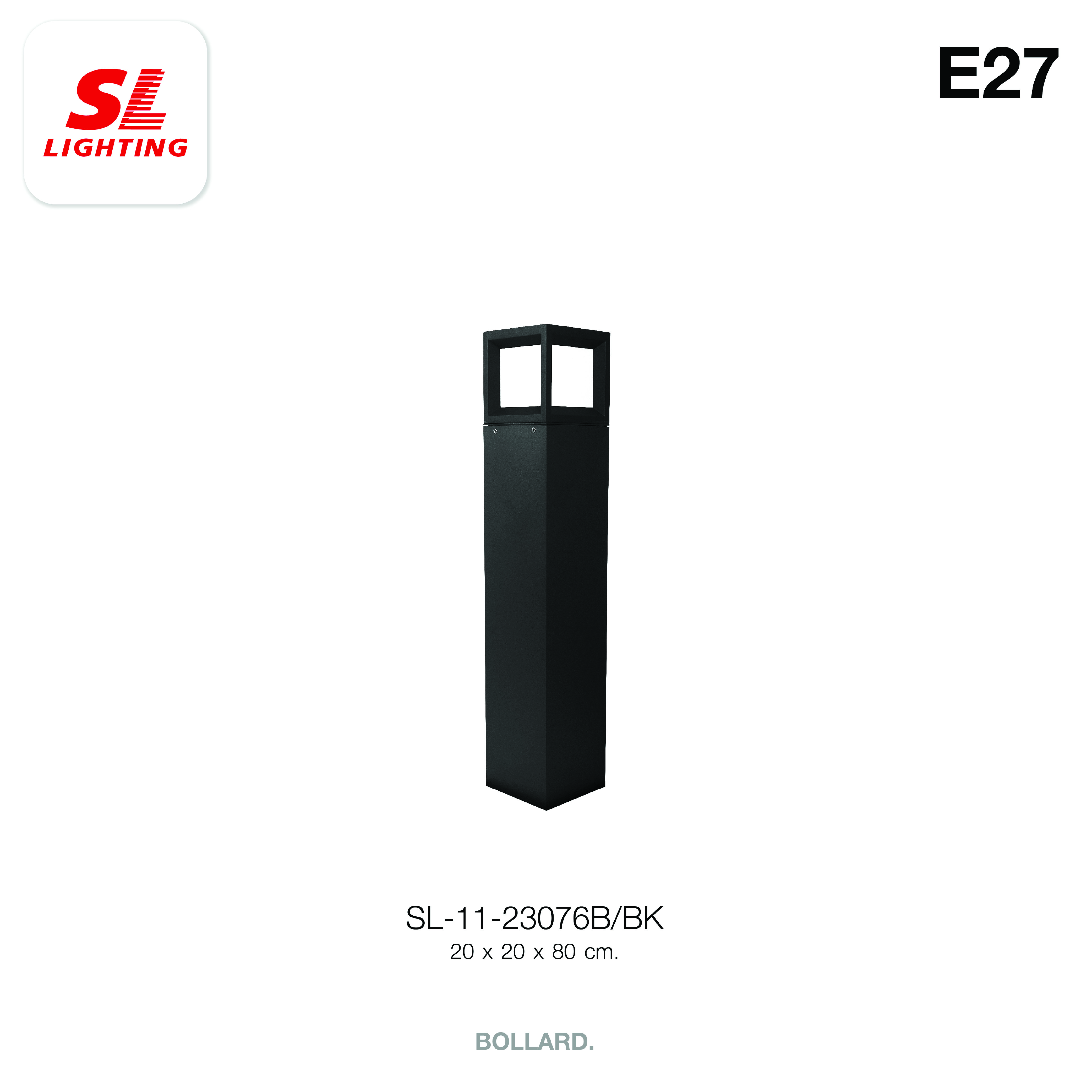 ไฟทางเดิน SL LIGHTING 23076B E27 80 ซม. สีดำ