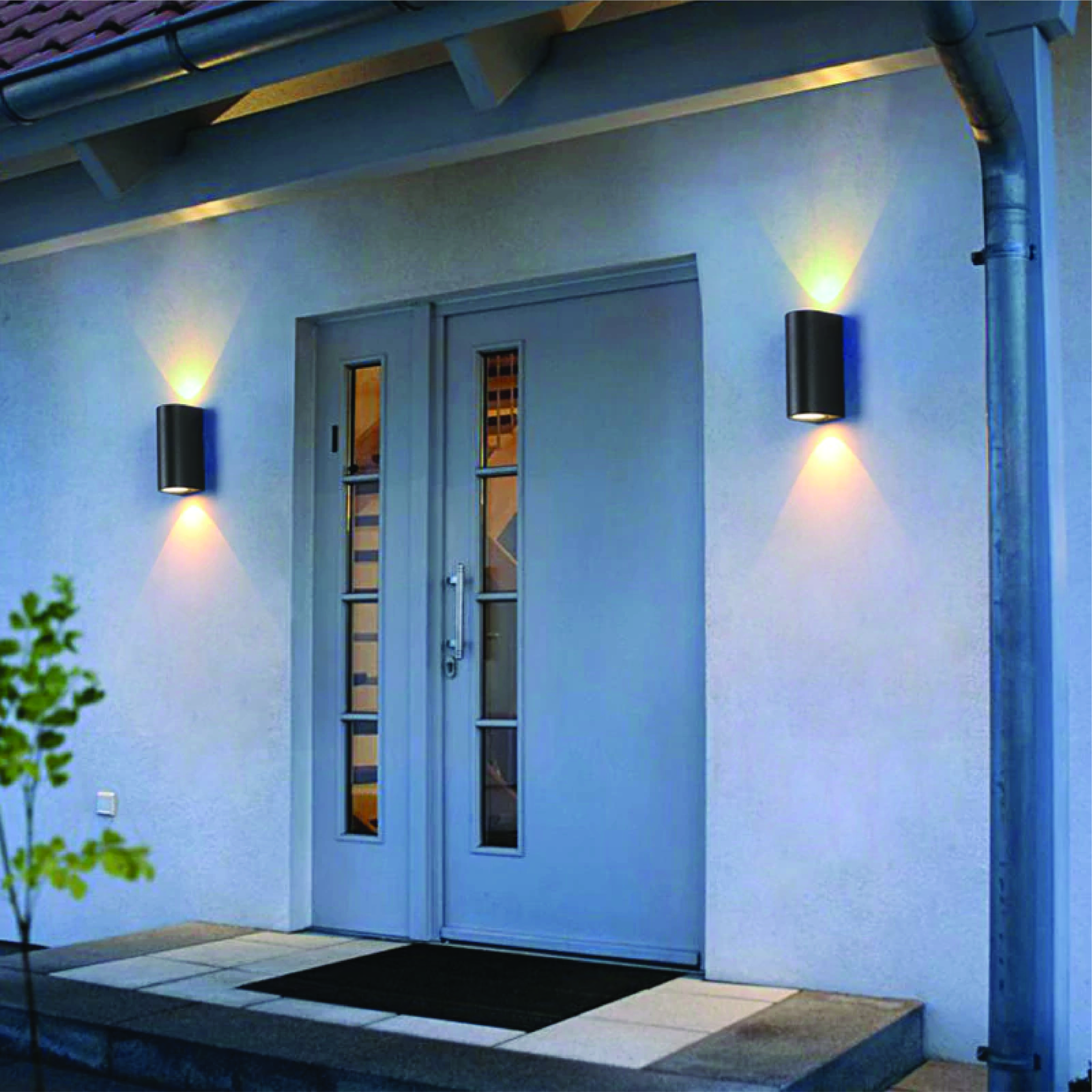 ไฟผนังภายนอก SL LIGHTING 2328 GU10 สีดำ แบบ 2 ทาง