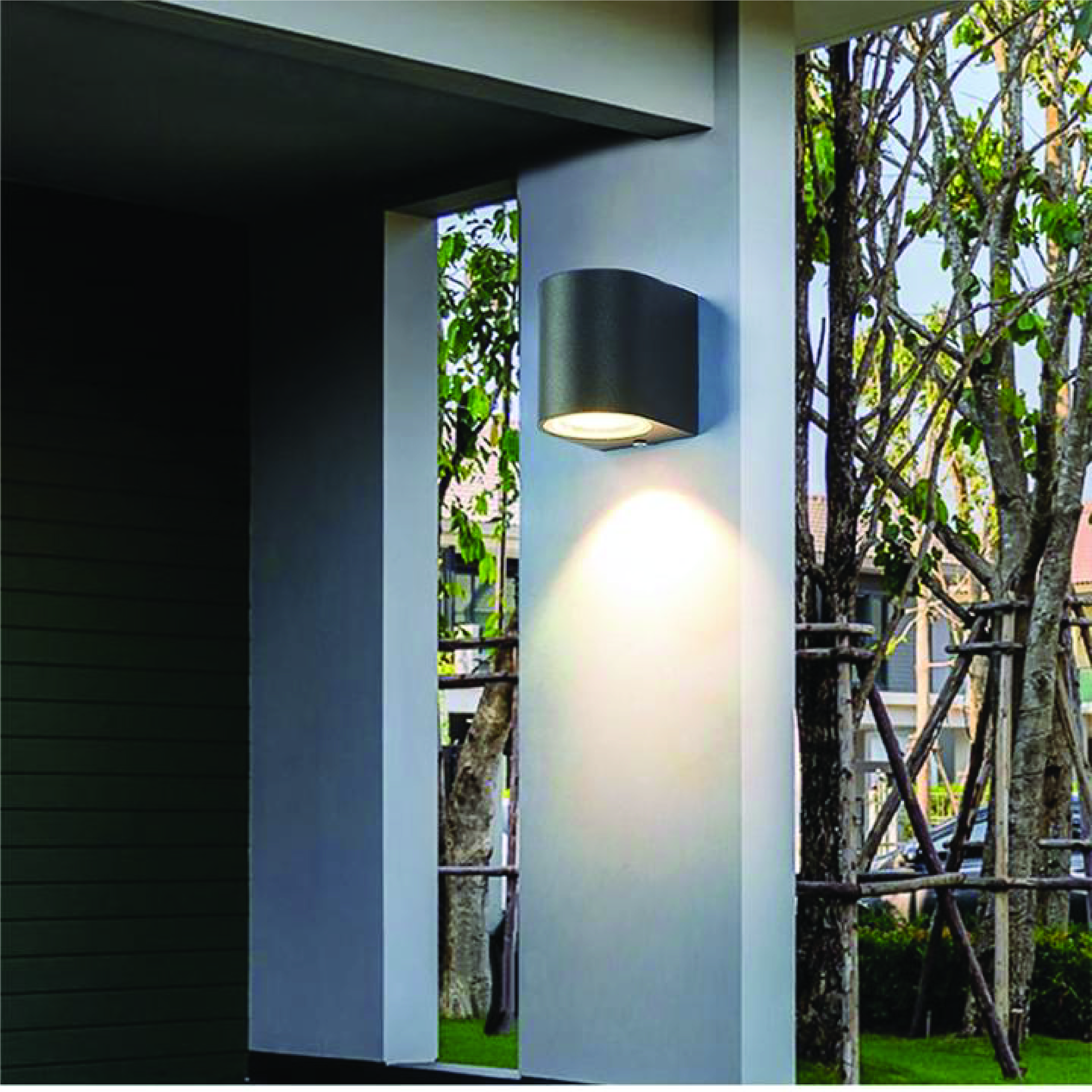 ไฟผนังภายนอก SL LIGHTING 2328 GU10 สีดำ แบบ 1 ทาง