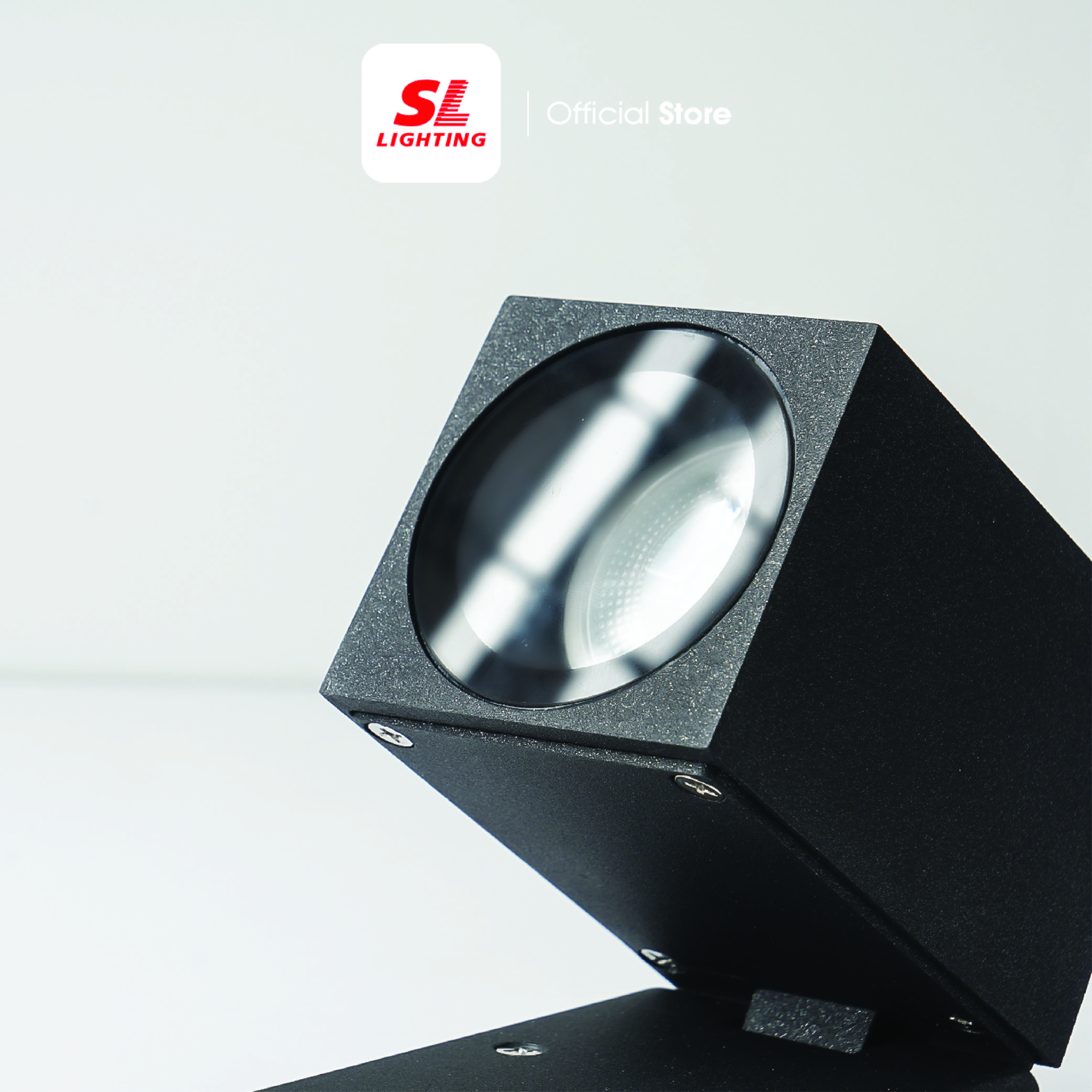 ไฟผนังภายนอก SL LIGHTING 2328 GU10 สี่เหลี่ยม สีดำ
